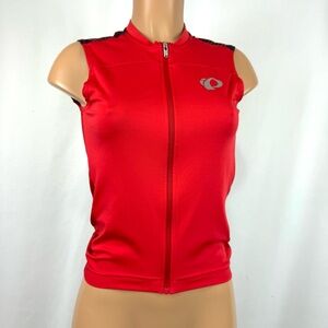 Pearl Izumi Women’s S Red Black Sleeveless Full zip Light Jersey Cycling Top